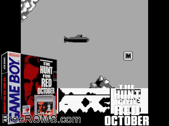 Hunt For Red October, The Gameboy Color game showing 3D box cover and gameplay screenshot