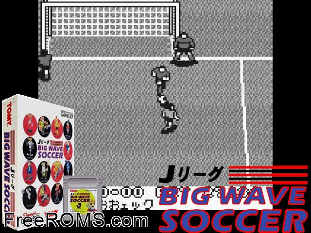 J.League Big Wave Soccer (Japan) Gameboy Color game showing 3D box cover and gameplay screenshot