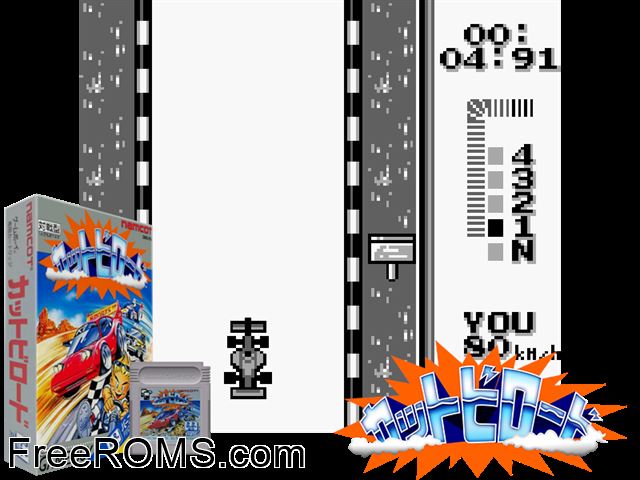 Kattobi Road (Japan) Gameboy Color game showing 3D box cover and gameplay screenshot