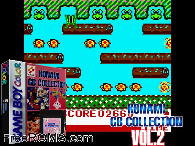 Konami Gb Collection Vol.2 Gameboy Color game showing 3D box cover and gameplay screenshot