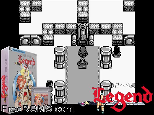 Legend (Japan) Gameboy Color game showing 3D box cover and gameplay screenshot