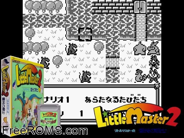 Little Master 2 (Japan) Gameboy Color game showing 3D box cover and gameplay screenshot