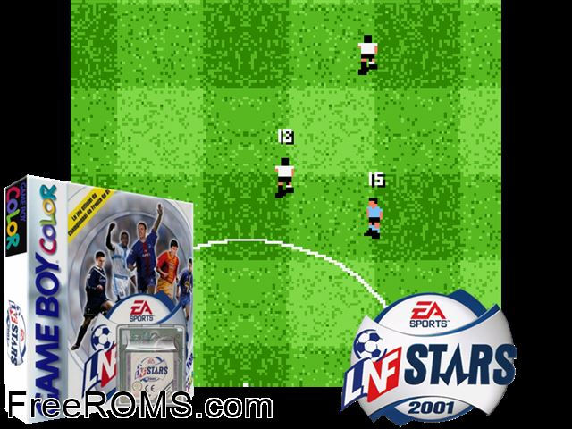 Lnf Stars 2001 (France) Gameboy Color game showing 3D box cover and gameplay screenshot