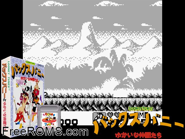 Looney Tunes (Japan) Gameboy Color game showing 3D box cover and gameplay screenshot