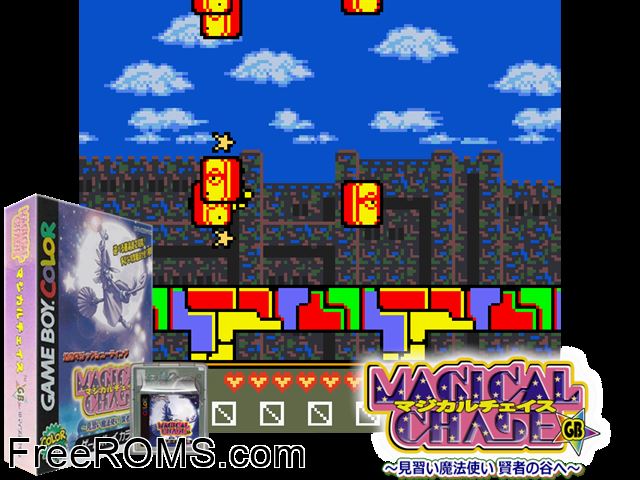 Magical Chase Gb Gameboy Color game showing 3D box cover and gameplay screenshot
