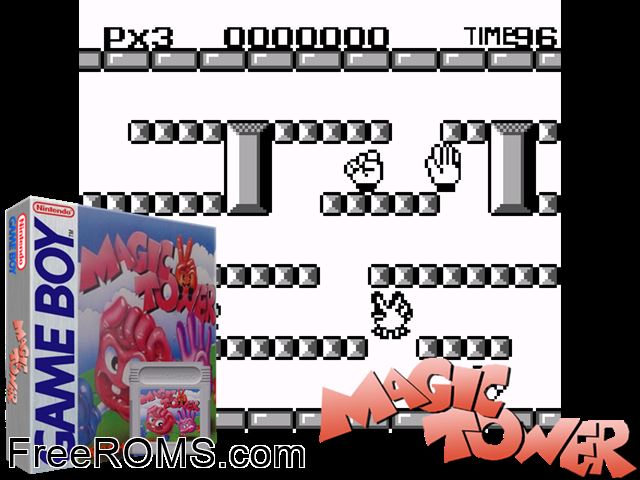 Magical Tower (Sachen 4-In-1 Vol. 5) Gameboy Color game showing 3D box cover and gameplay screenshot