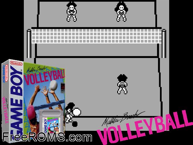 Malibu Beach Volleyball Gameboy Color game showing 3D box cover and gameplay screenshot