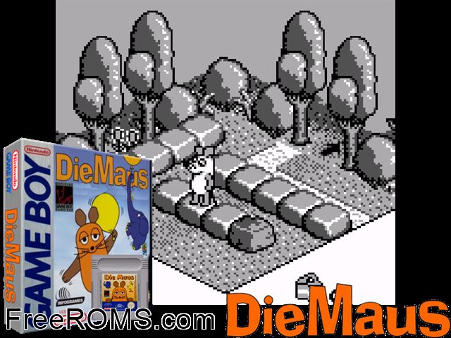 Maus, Die Gameboy Color game showing 3D box cover and gameplay screenshot