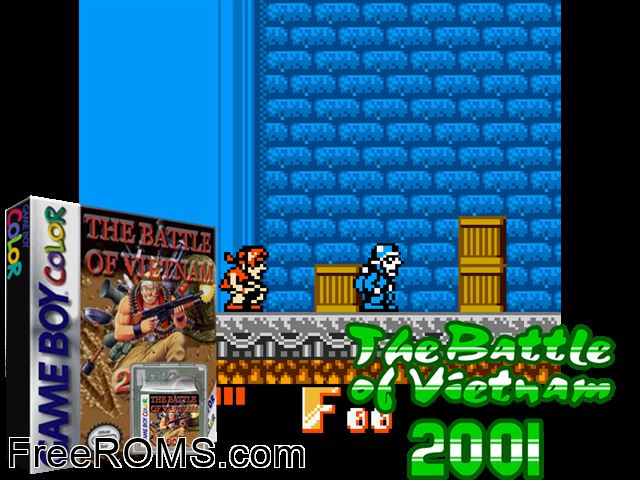 Metal Slug Gameboy Color game showing 3D box cover and gameplay screenshot