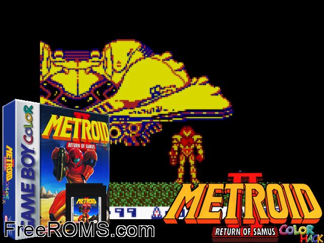 Metroid Ii Dx By Redrum (Hack) Gameboy Color game showing 3D box cover and gameplay screenshot