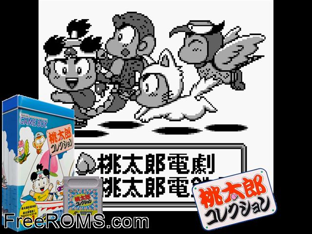 Momotarou Collection (Japan) Gameboy Color game showing 3D box cover and gameplay screenshot