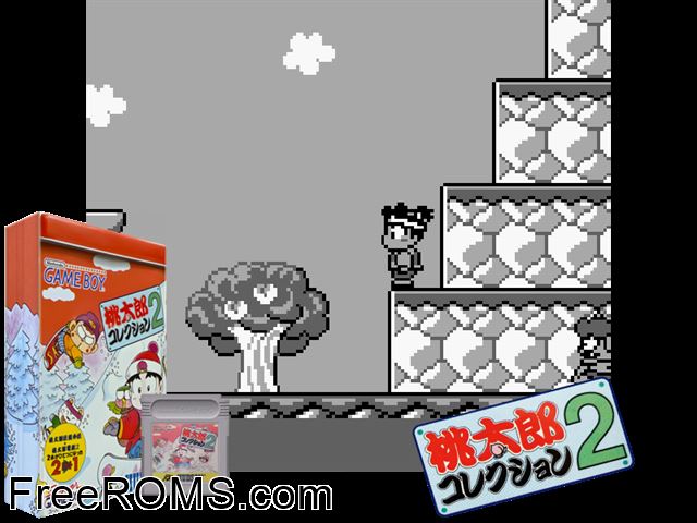 Momotarou Collection 2 (Japan) Gameboy Color game showing 3D box cover and gameplay screenshot