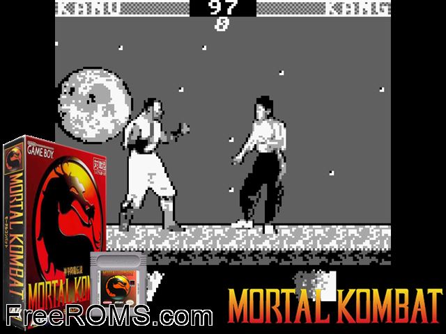 Mortal Kombat (Japan) Gameboy Color game showing 3D box cover and gameplay screenshot