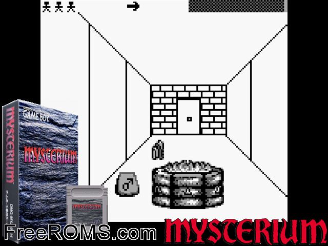 Mysterium (Japan) Gameboy Color game showing 3D box cover and gameplay screenshot