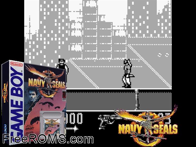 Navy Seals Gameboy Color game showing 3D box cover and gameplay screenshot