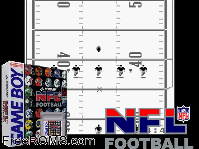 Nfl Football Gameboy Color game showing 3D box cover and gameplay screenshot