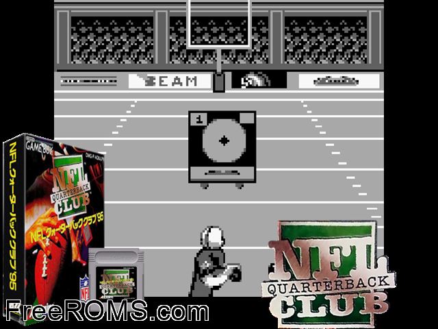 Nfl Quarterback Club (Japan) Gameboy Color game showing 3D box cover and gameplay screenshot