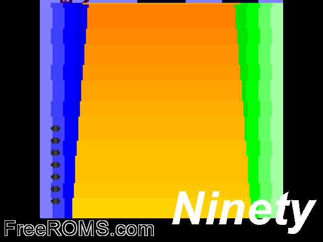 Ninety (Public Domain) Gameboy Color game showing 3D box cover and gameplay screenshot