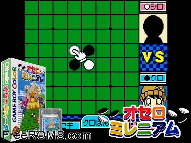 Othello Millennium (Japan) Gameboy Color game showing 3D box cover and gameplay screenshot