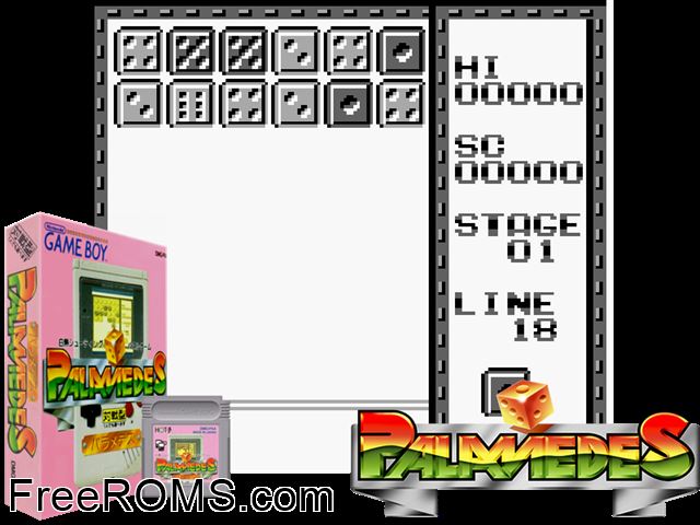 Palamedes (Japan) Gameboy Color game showing 3D box cover and gameplay screenshot