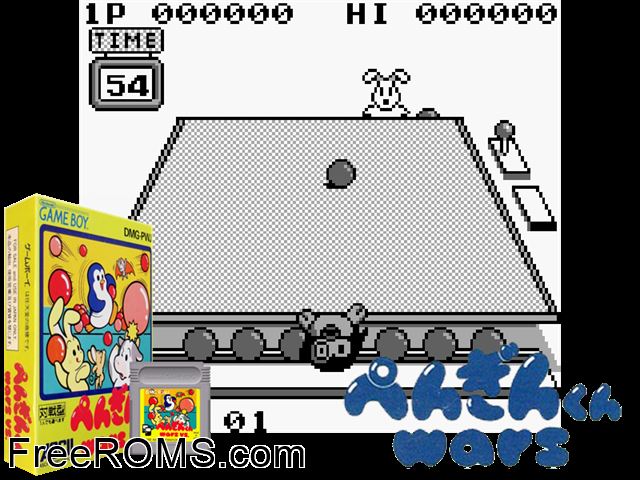 Penguin Kun Wars Vs (Japan) Gameboy Color game showing 3D box cover and gameplay screenshot