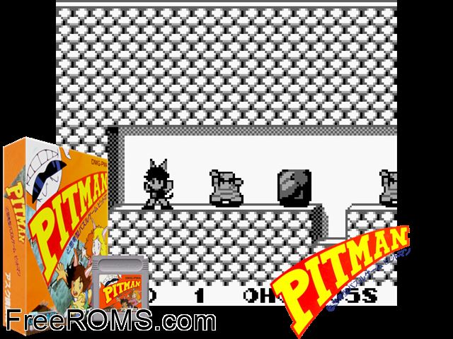 Pitman (Japan) Gameboy Color game showing 3D box cover and gameplay screenshot