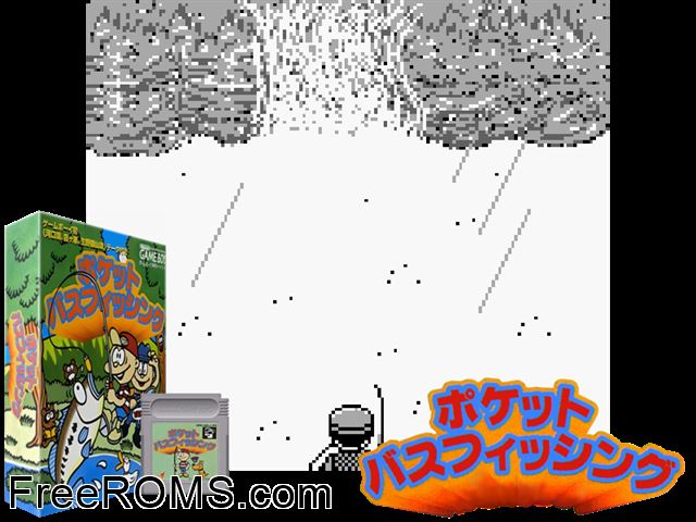 Pocket Bass Fishing (Japan) Gameboy Color game showing 3D box cover and gameplay screenshot