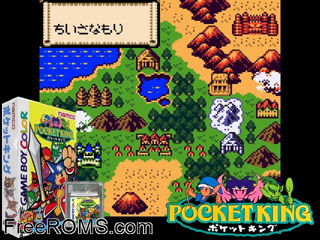 Pocket King (Japan) Gameboy Color game showing 3D box cover and gameplay screenshot
