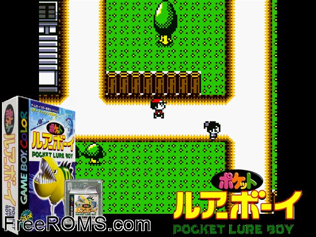Pocket Lure Boy (Japan) Gameboy Color game showing 3D box cover and gameplay screenshot