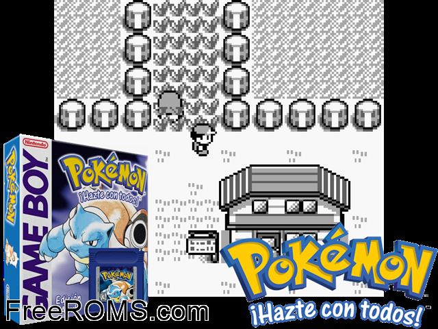 Pokemon: Edicion Azul (Spain) Gameboy Color game showing 3D box cover and gameplay screenshot