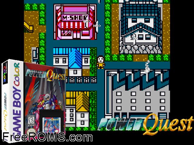Power Quest Gameboy Color game showing 3D box cover and gameplay screenshot