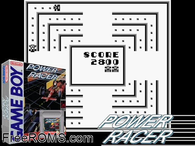 Power Racer Gameboy Color game showing 3D box cover and gameplay screenshot
