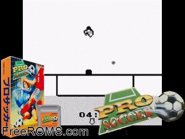 Pro Soccer (Japan) Gameboy Color game showing 3D box cover and gameplay screenshot