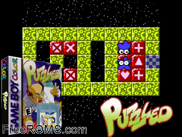 Puzzled Gameboy Color game showing 3D box cover and gameplay screenshot