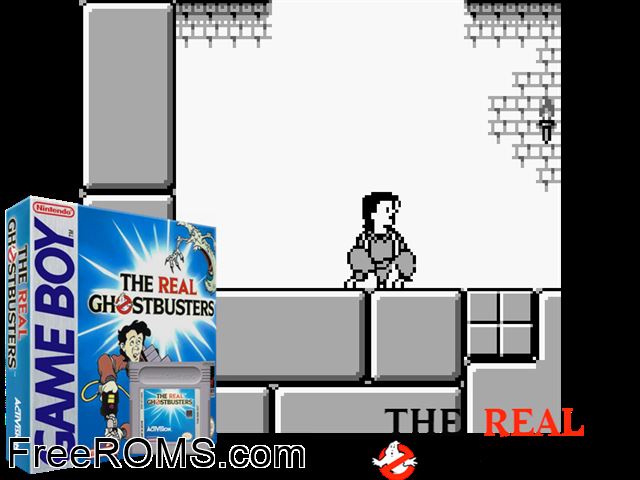 Real Ghostbusters, The Gameboy Color game showing 3D box cover and gameplay screenshot