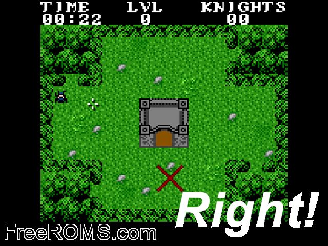 Right! (Public Domain) Gameboy Color game showing 3D box cover and gameplay screenshot