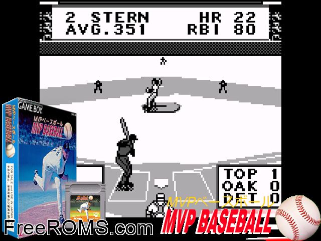 Roger Clemens Mvp Baseball (Japan) Gameboy Color game showing 3D box cover and gameplay screenshot