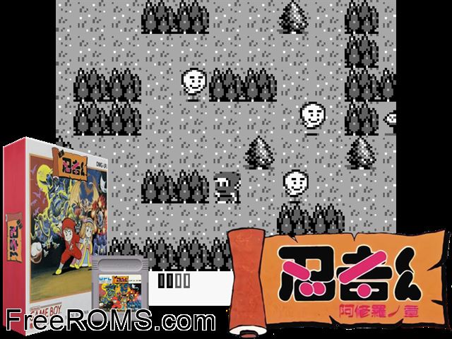 Sengoku Ninja-Kun - Ninja Taro (Japan) Gameboy Color game showing 3D box cover and gameplay screenshot