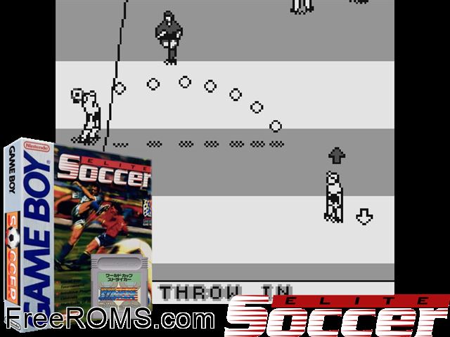 Sensible Soccer Gameboy Color game showing 3D box cover and gameplay screenshot