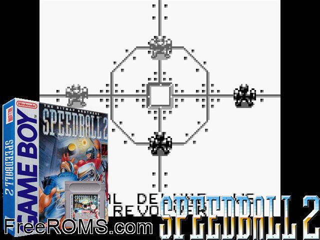 Speedball 2 - Brutal Deluxe Gameboy Color game showing 3D box cover and gameplay screenshot