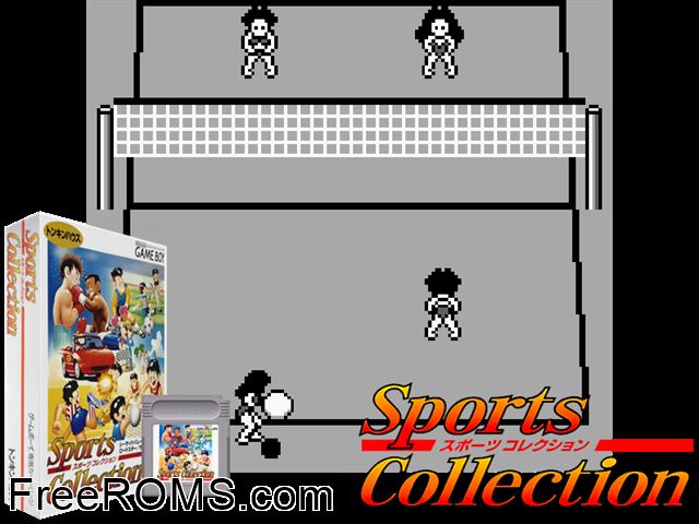 Sports Collection (Japan) Gameboy Color game showing 3D box cover and gameplay screenshot