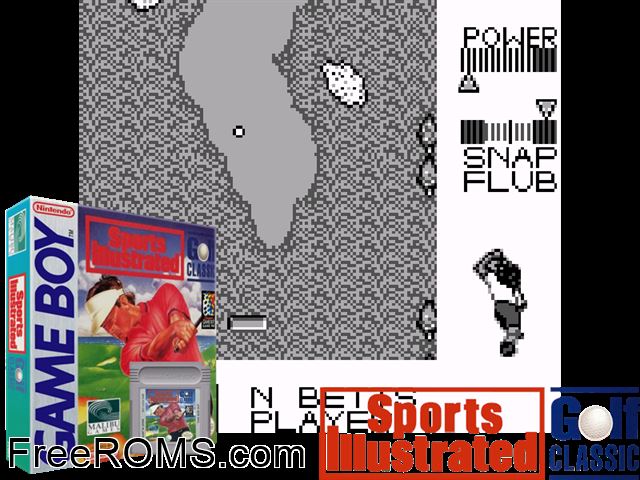 Sports Illustrated - Golf Classic Gameboy Color game showing 3D box cover and gameplay screenshot