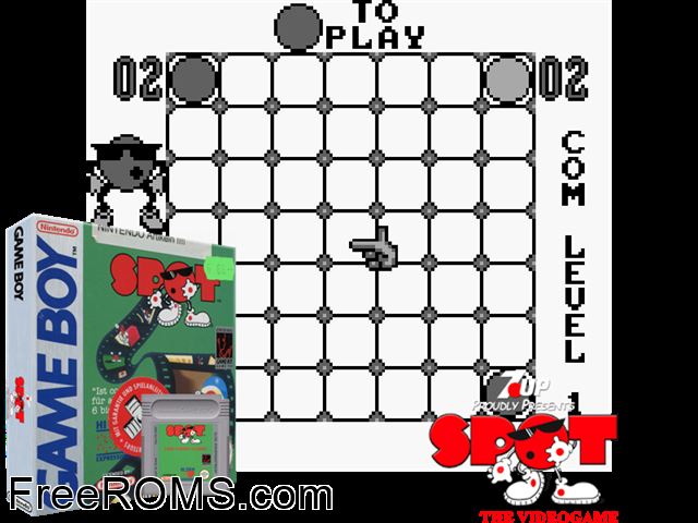 Spot Gameboy Color game showing 3D box cover and gameplay screenshot