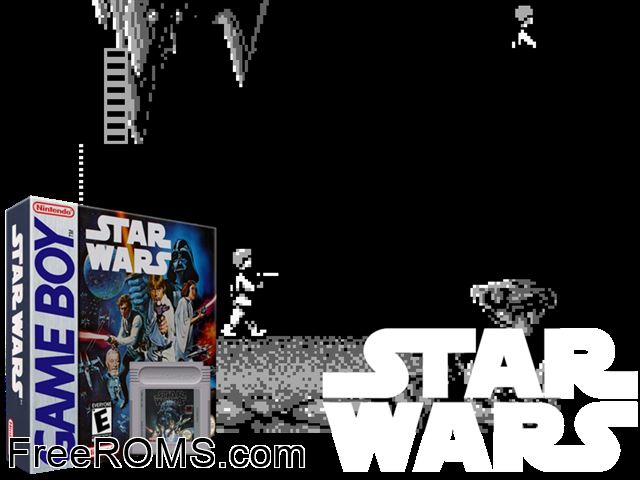 Star Wars (V1.1) Gameboy Color game showing 3D box cover and gameplay screenshot