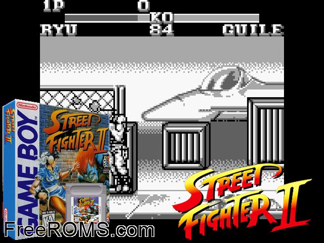 Street Fighter Ii Gameboy Color game showing 3D box cover and gameplay screenshot