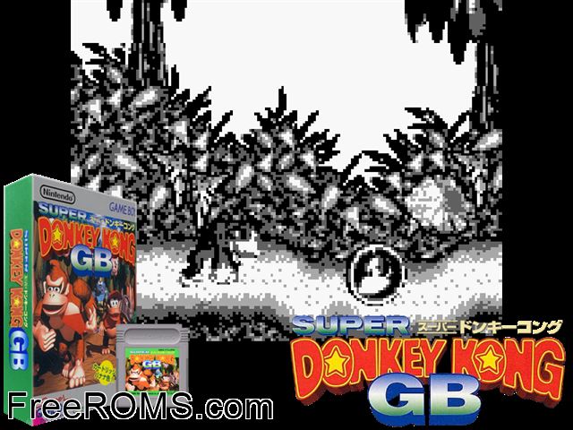 Super Donkey Kong Gb (Japan) Gameboy Color game showing 3D box cover and gameplay screenshot