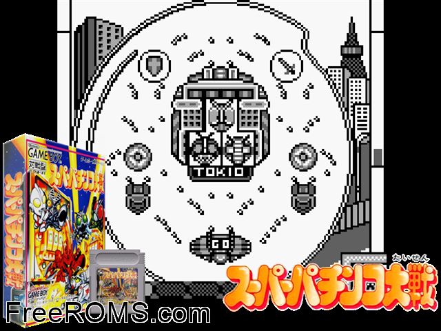 Super Pachinko Taisen (Japan) Gameboy Color game showing 3D box cover and gameplay screenshot