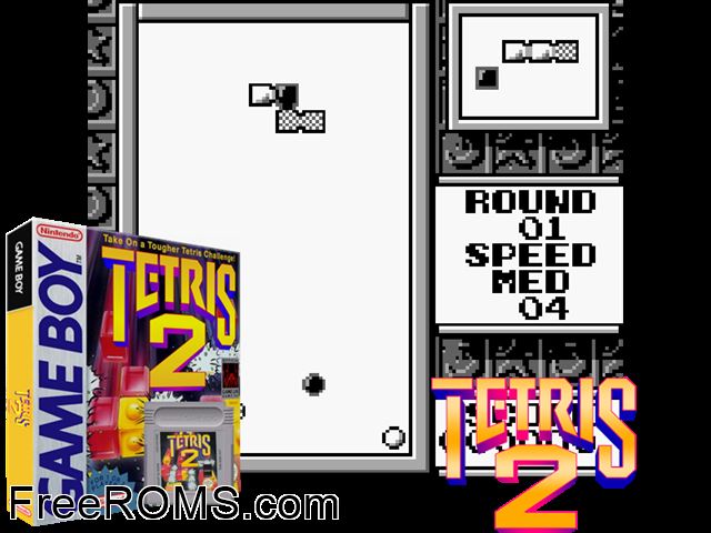 Tetris 2 Gameboy Color game showing 3D box cover and gameplay screenshot