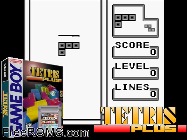 Tetris Plus (Japan) Gameboy Color game showing 3D box cover and gameplay screenshot