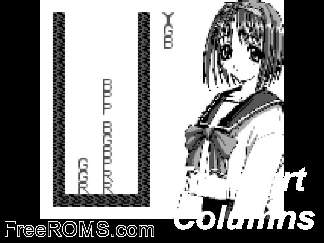 To-Heart Columns (Japan) Gameboy Color game showing 3D box cover and gameplay screenshot